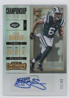 2017 Panini Contenders Championship Ticket /49 Chad Hansen #152 Rookie Auto RC - Image 1 of 2