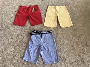 2 Pairs Boys Class Club & 1 Levi’s Slim Spring/Summer Shorts - Size 14 - NWT - Picture 1 of 10