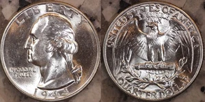 Cuarto de plata Washington 1943 P gema ¡BU LUSTER! RB9049 - Imagen 1 de 3