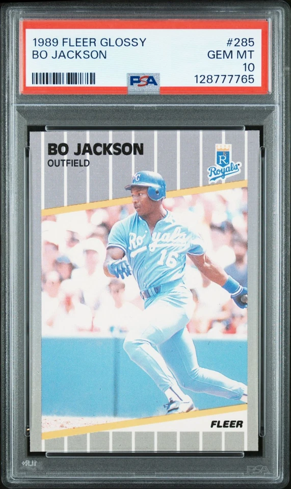 Fleer Glossy Bo Jackson 1989 #285 * Royals * gema como nueva PSA 10 * recién atrás Foto 1 de 1