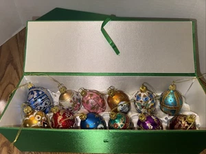 Joan Rivers 12 Mini 3" Russian Inspire Egg Ornaments Box Christmas Easter Read - Picture 1 of 24