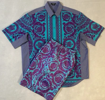 Versace Barroco Design Two-Piece Men’s Short Set  Size 54 - Image 1 of 4