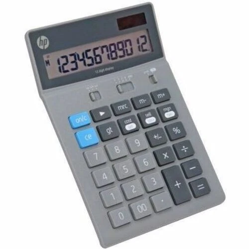 HP 12-digit Solar Powered Desktop Calculator - Image 1 of 1