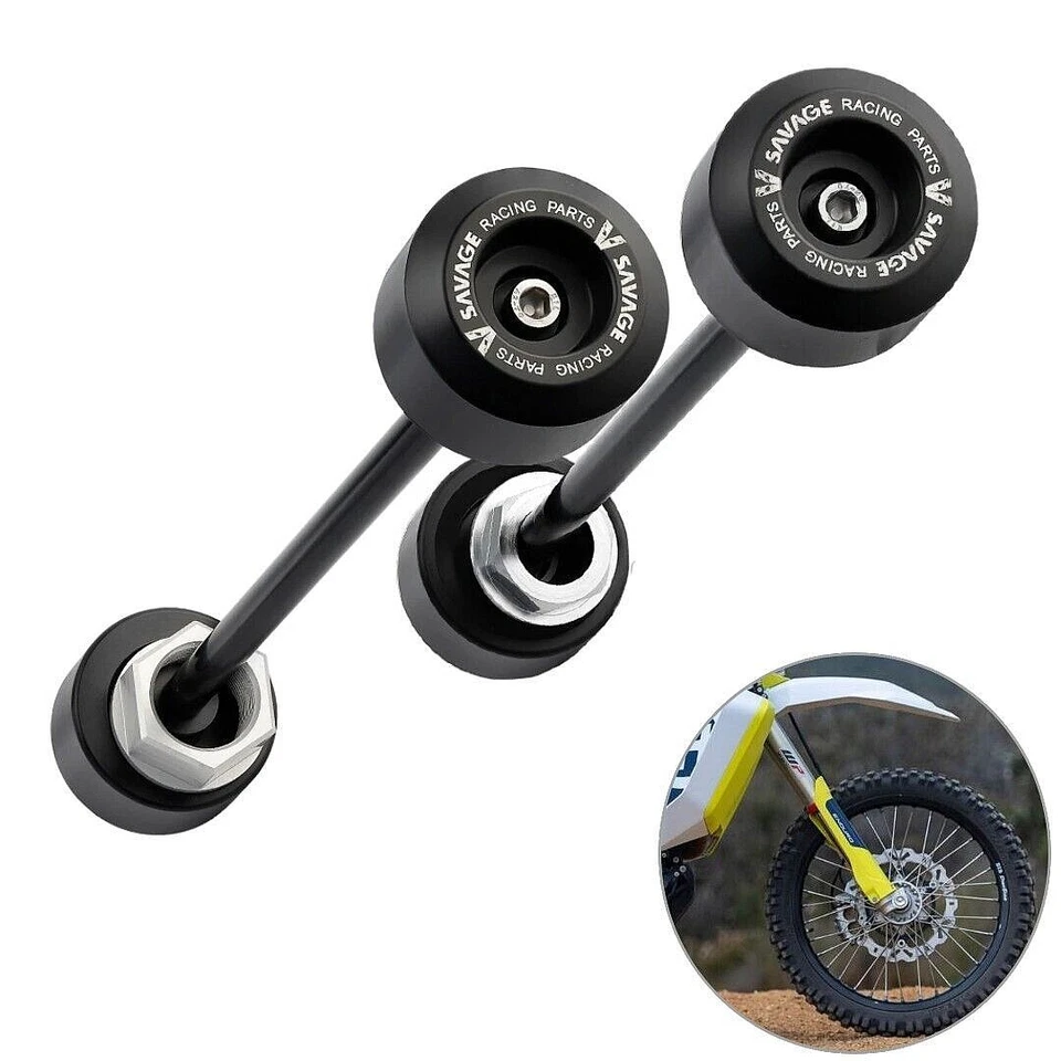 Front Rear Axle Sliders Fork Crash Bumper Husqvarna 701 Supermoto Enduro 2024 Foto 1 de 4