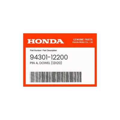 NUEVO Genuino OEM Honda PIN A, PASADOR (12X20) - 94301-12200 Foto 1 de 4