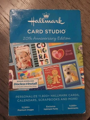 Hallmark Card Studio - 11.800+ Designs Personalizáveis Edição de 20º Aniversário Novo - Imagem 1 de 3