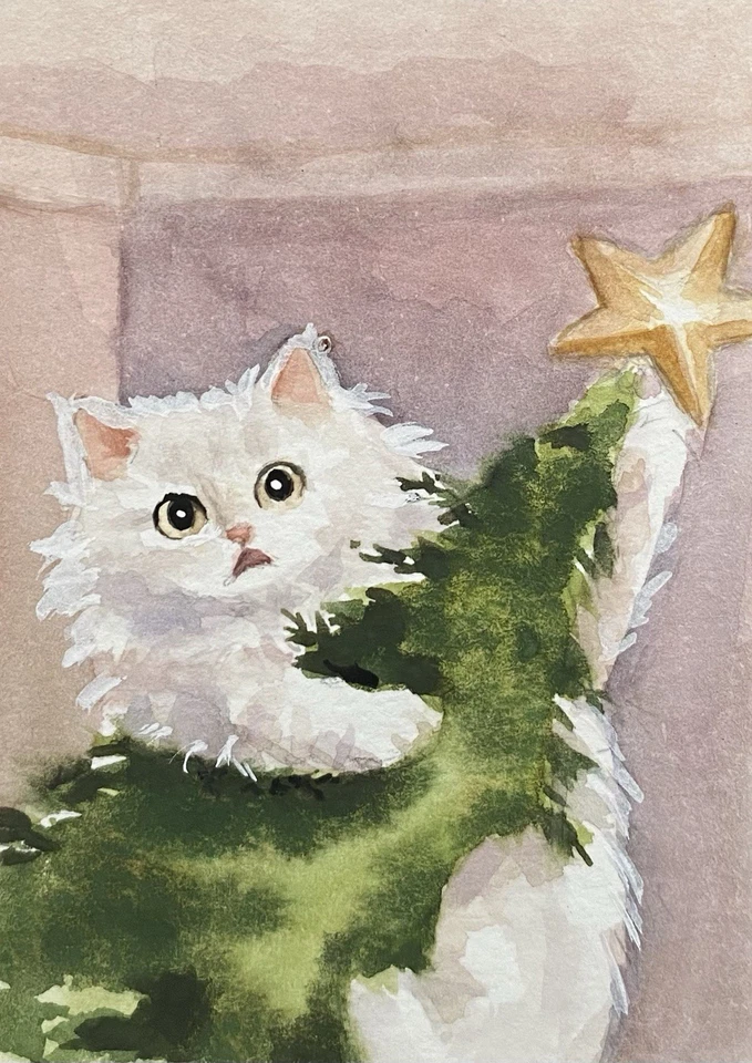 ACEO原创混合媒体绘画艺术 — 第 1/1 张图片