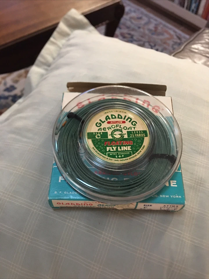 Línea Mosca Flotante Vintage "GLADDING AEROFLOAT" Talla C Verde L-5-F Foto 1 de 4