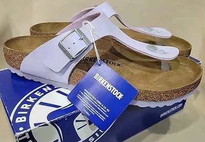 Birkenstock Gizeh Purple Fog Patent Sandalen Pantoletten Zehentrenner BS Zehentrenner Neu US10 - Bild 1 von 4
