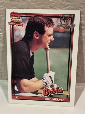 1991 Topps Desert Shield Bob Melvin #249 Baltimore Orioles NRMT C - Image 1 of 2