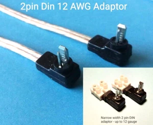 BECKER 2 Pin Din Slim Speaker plugs + ADAPTOR up to 12 gauge cable Type B&O + - Picture 1 of 11