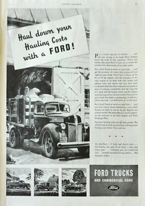 Ford Motor Truck 1941 transporte publicitario vintage reduce tus costos de transporte con un - Imagen 1 de 1