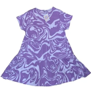 Vestido para mujer LuLaRoe talla XL Ariel púrpura claro blanco tie dye crepé en capas nuevo con etiquetas - Imagen 1 de 5