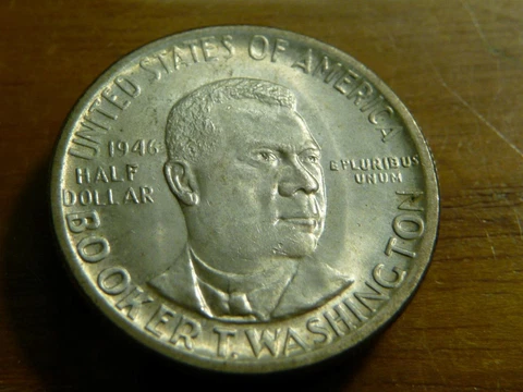 1946-P Booker T. Washington Commemorative Silver Half Dollar Unc. SKU# 30887 Cover