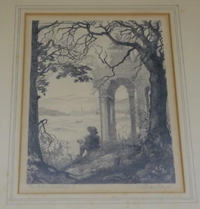 OLD FRAMED LANDSCAPE PENCIL DRAWING, HOCHWALD. SWITZERLAND?, ARTIST SIGNED - Picture 1 of 8