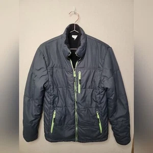 Men's Gray Jacket With Green Accents - Picture 1 of 3