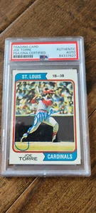 1974 TOPPS SIGNED CARD JOE TORRE CARDINALS BRAVES METS YANKEES HOF PSA DNA # 15 - Picture 1 of 1