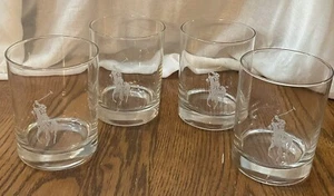 Ralph Lauren Cristal Polo De Colección Lowball Antiguo Juego de 4 Vasos para Beber - Imagen 1 de 4