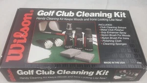 Wilson Golf Club Cleaning Kit Solvent Polish Brushes Grip Enhancer Set - Picture 1 of 3
