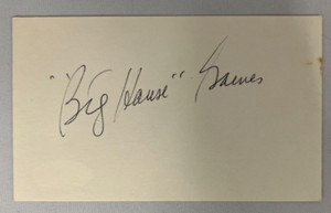 Clarence "Big House" Gaines Signed Index Card JSA AUTO Winston-Salem Coach HOF!
