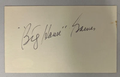 Clarence "Big House" Gaines Signed Index Card JSA AUTO Winston-Salem Coach HOF! - Image 1 of 4