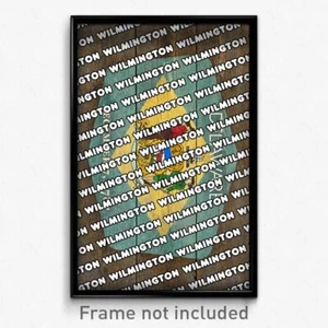 Wilmington Delaware Poster (DE City Souvenir 11x17 Town Print) - Picture 1 of 1