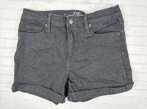 Universal Thread Size 8 29 Womens Shorts Denim Jean Black Hi Rise Midi Stretch - Picture 1 of 4