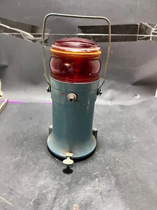 P.S. CO. Lantern Brass & Red Glass Heavy Lamp Ship Railroad Lighthouse battery - Picture 1 of 8
