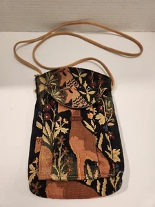 De colección Robert Allen El Bosque Animales Perro Pájaro Tapiz Estuche con Cremallera Bolso - Imagen 1 de 5