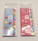 Note Pals Sticky Tabs - Rainbow Hearts (1 Pack) And Cool Treats (1 Pack)