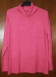Investments Womens NEW Knit Pullover Turtleneck Sweater Blouse L Large Pink NWT - Picture 1 of 8