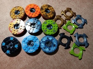 LEGO BULK LOT OF 9 NINJAGO SPINNERS AND CROWNS - Picture 1 of 1