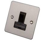 Lga Selectric 1M 13A Dp Switched Fused Spur Black Insert Satin Chrome (114)