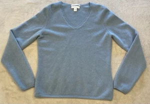Charter Club Women’s 2 Ply Cashmere Sweater Pullover Baby Blue Size Small - Picture 1 of 6