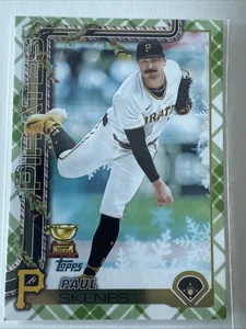 2025 Topps Holiday Paul Skenes Plaid Parallel SP #H70 - Pirates - Picture 1 of 2