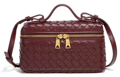 Bolso Bandolera Slouchy Tejido Media Luna Mujeres Caja Cuadrada Bolso de Hombro Mini Su... Foto 1 de 4