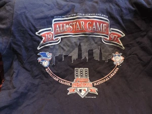 VINTAGE T SHIRT XXL MAJESTIC 1997 ALL STAR GAME CLEVELAND INDIANS LOOK - Picture 1 of 2