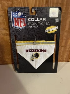 NUEVO Washington Redskins Antiguo Logo Collar para Perro Bandana Equipo para Mascotas Reflector Pequeño - Imagen 1 de 2