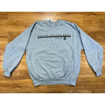 Sudadera Gris Base Fuerza Aérea Macdill Ejército de los Estados Unidos Años 90 De Colección Hecha en EE. UU. XL Foto 1 de 4