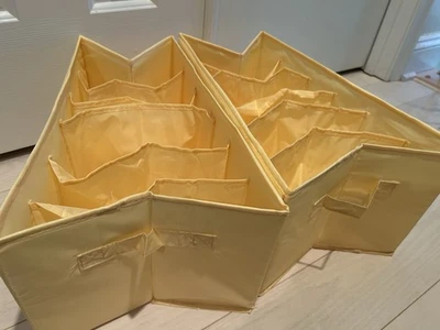 Juego de 2 organizadores de cajones plegables para camisetas o jeans 6 ranuras azul 17x11x8 Foto 1 de 4