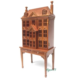 Vitrina vintage hecha a mano con forma de casa en miniatura para casa de muñecas escala 1:12 de 1 pieza - Imagen 1 de 2