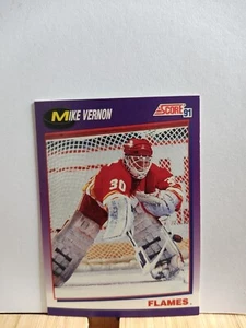 Tarjeta de hockey de Mike Vernon 🏆1991 puntuación #80 Flames NHL🏆 - Imagen 1 de 2
