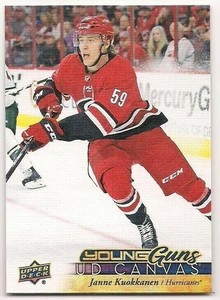 Janne Kuokkanen 17-18 Upper Deck 1 Young Guns Rookie Card UD Canvas