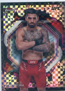 2024 Topps Finest UFC ILIA TOPURIA #282 RARO TABLERO DE AJEDREZ PLATEADO X-FRACTOR - Imagen 1 de 2