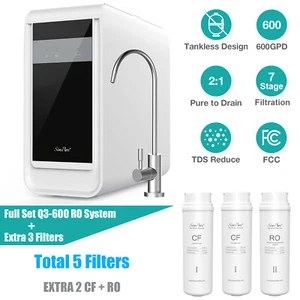 Q3-600GPD Reverse Osmosis Tankless RO Water Filter System Purifier +3*Filters - Picture 1 of 13