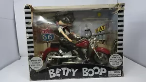 Vintage 1999 Betty Boop Biker 16" Doll On A Motorcycle Collectable NIB Box Dmg - Picture 1 of 8