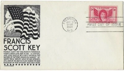 2 '48 FDCs Francis Scott Key SC#962, Centennial of American Turners SC#979 - Image 1 of 2