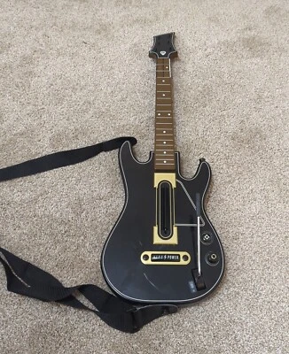 Guitarra Inalámbrica Guitar Hero Power Negra/Dorada (SIN PROBAR, Limpia, Sin Dongle) Foto 1 de 4