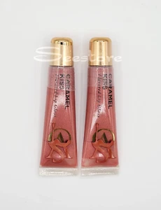 Victoria's Secret Flavored Lip Gloss High Shine In Caramel Kiss Sealed Set of 2 - Picture 1 of 3