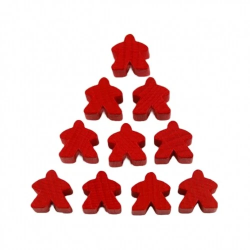 Carcassonne - Meeple - 10er-Set - Wood Red Foto 1 de 1
